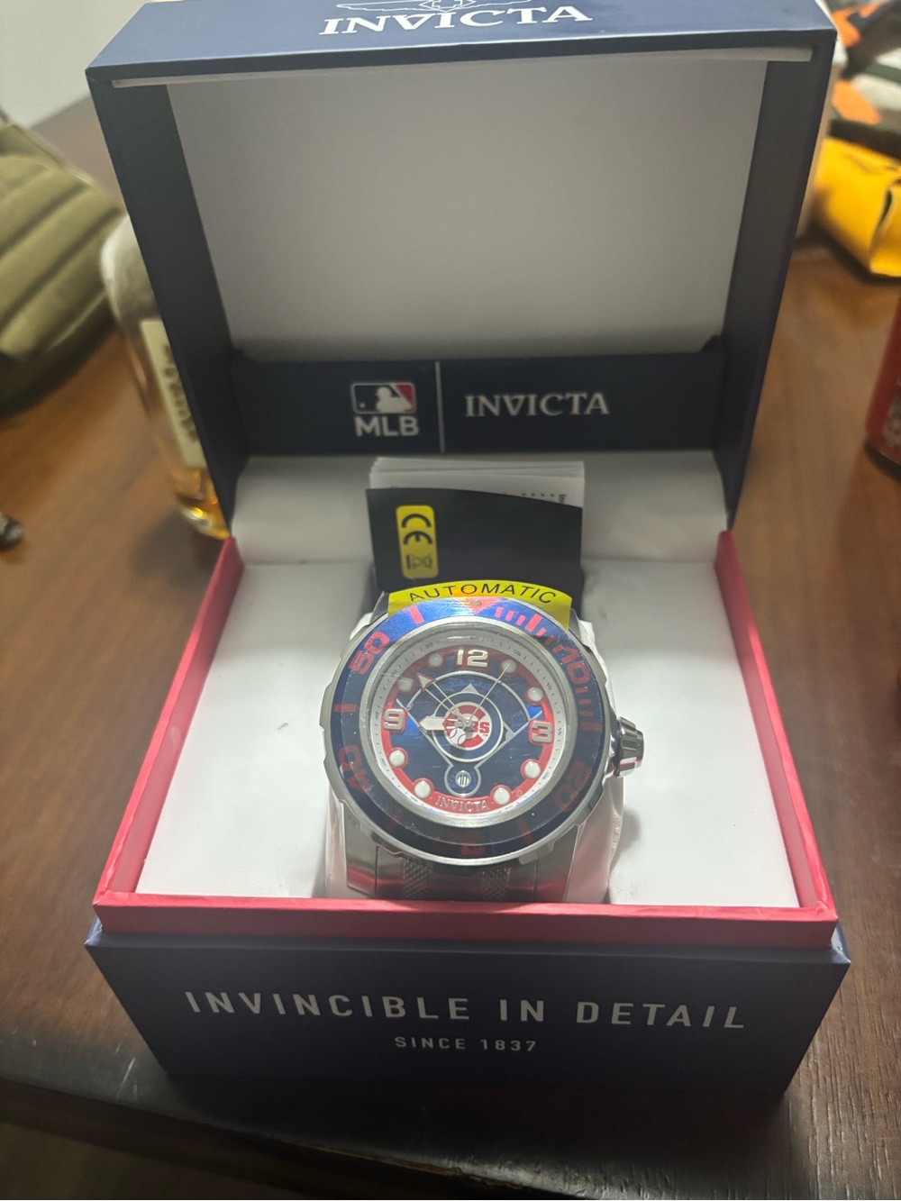 Invicta Men's Watch - Blue, Red & Silver Dial CHICAGO CUBS LIMITED EDITION